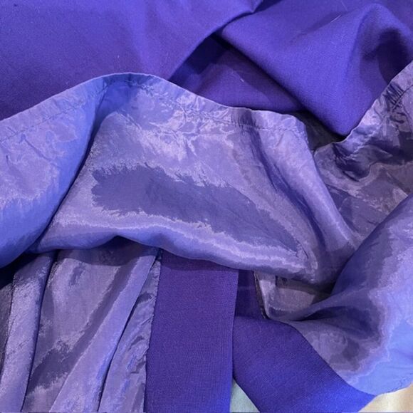 Escada Dorris Dress Stained Glass Violet Purple Black Elastic Waist Size 6 (36) - Picture 7 of 13